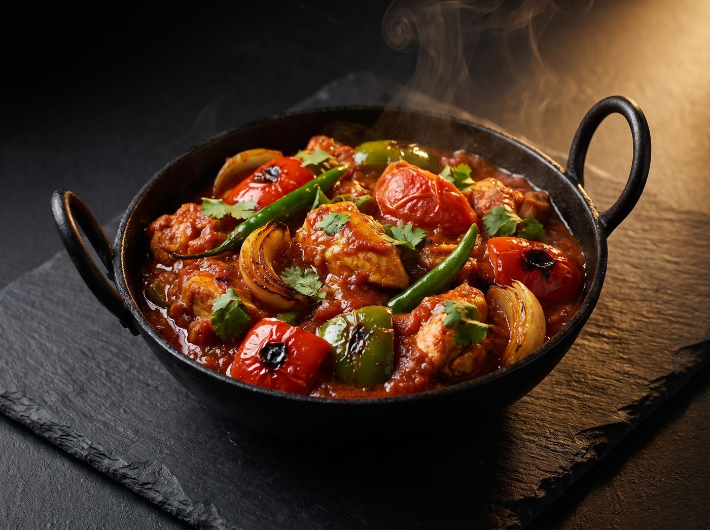 Chicken Jalfrezi at Buraq Indian Restaurant, Kirkham