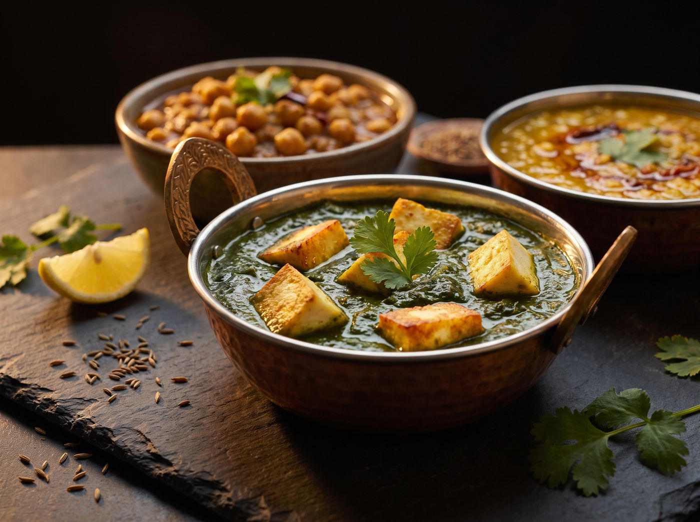 Saag Paneer at Buraq Indian Restaurant, Kirkham